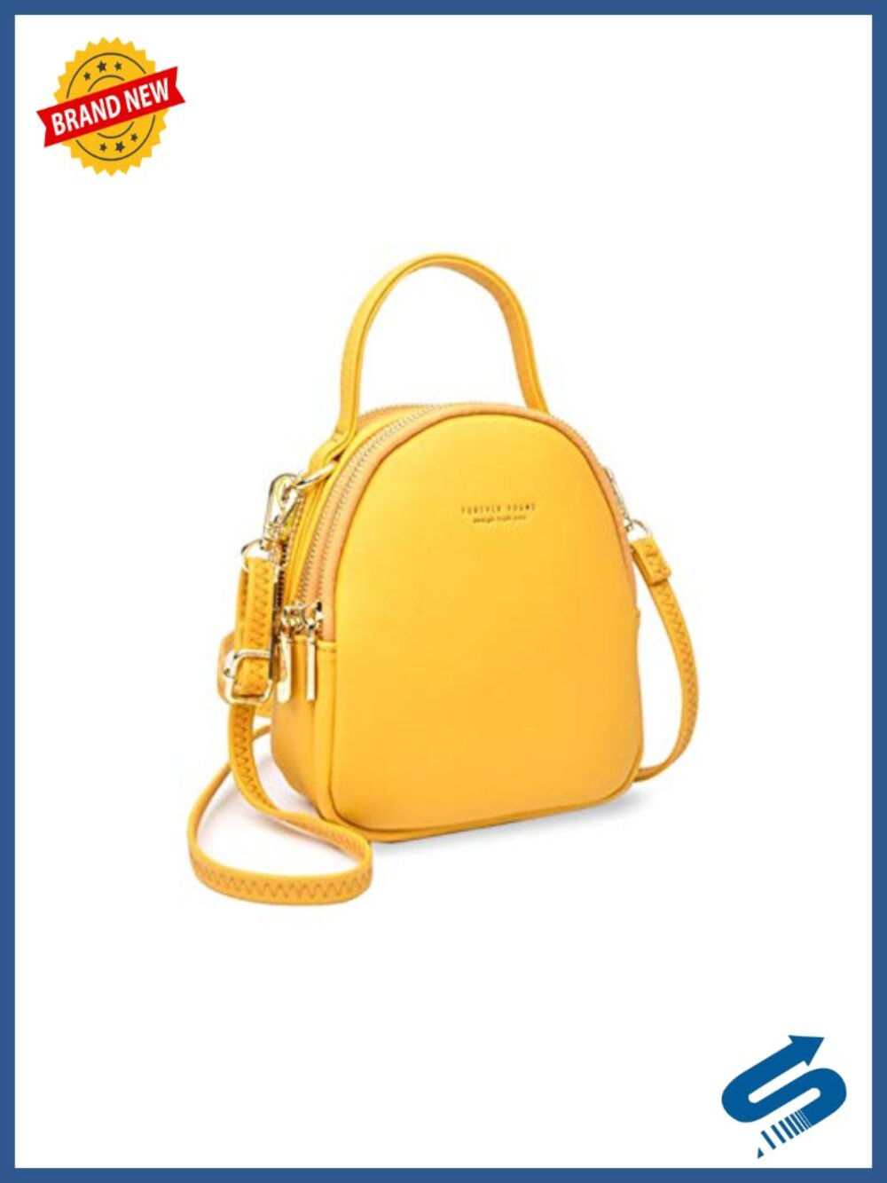 Mini Backpack Water Resistant PU Leather Daypack Cute Small Shoulder Bag